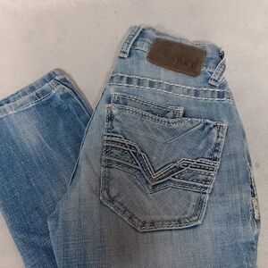 BKE Alec Blue Jeans 25S 25x30 Straight Leg Light Wash